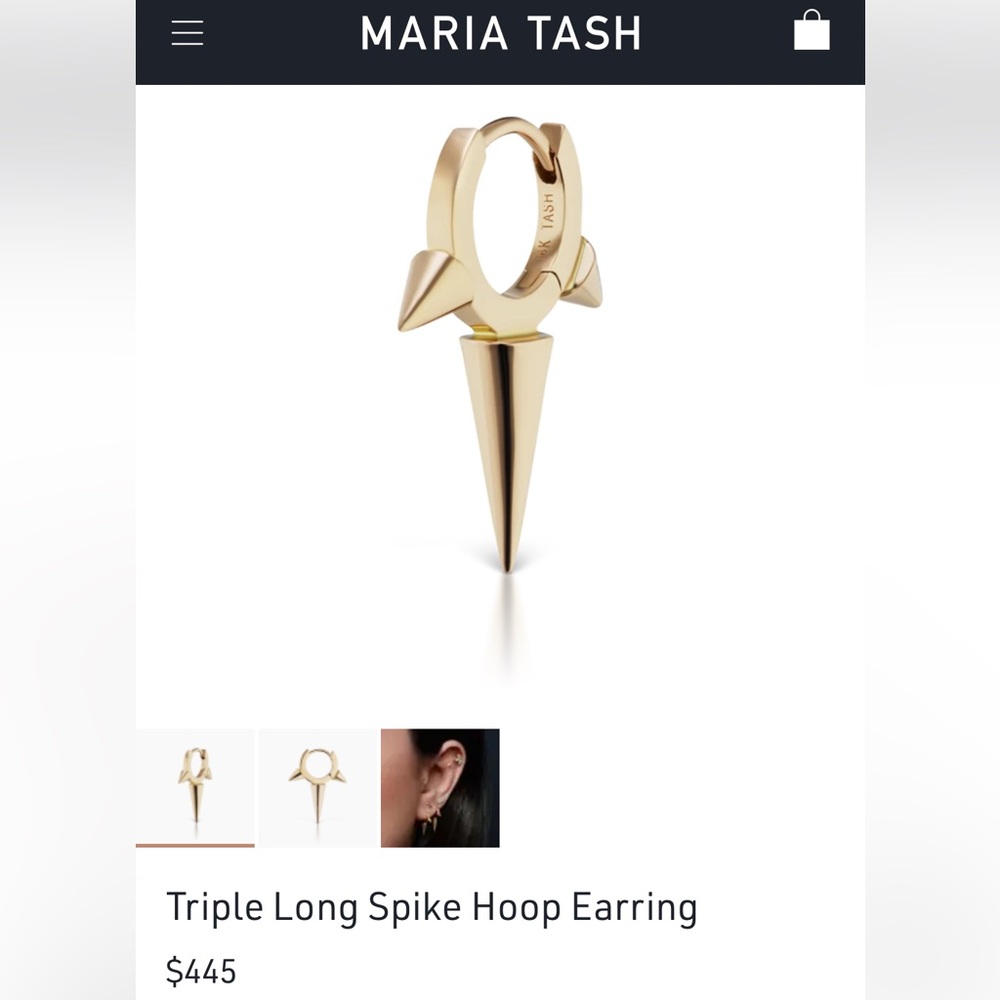 Maria Tash 6.5 mm Triple spike earring